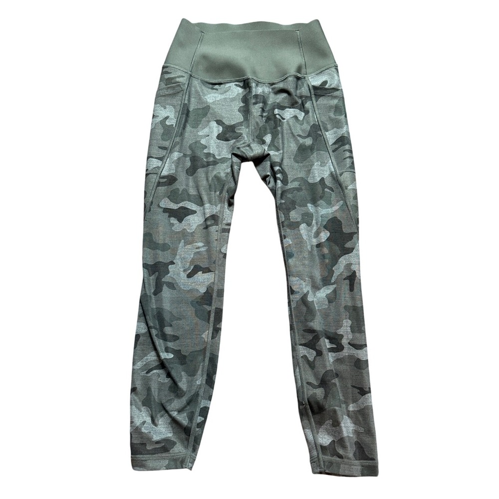 GapFit Green Camo Sculpt Revolution Leggings XS Petite Sporty Gorpcore